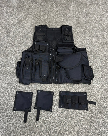 Ex Police Arktis Black Tactical Taser Vest Utility Vest SMALL - VGC Airsoft Security Patrol