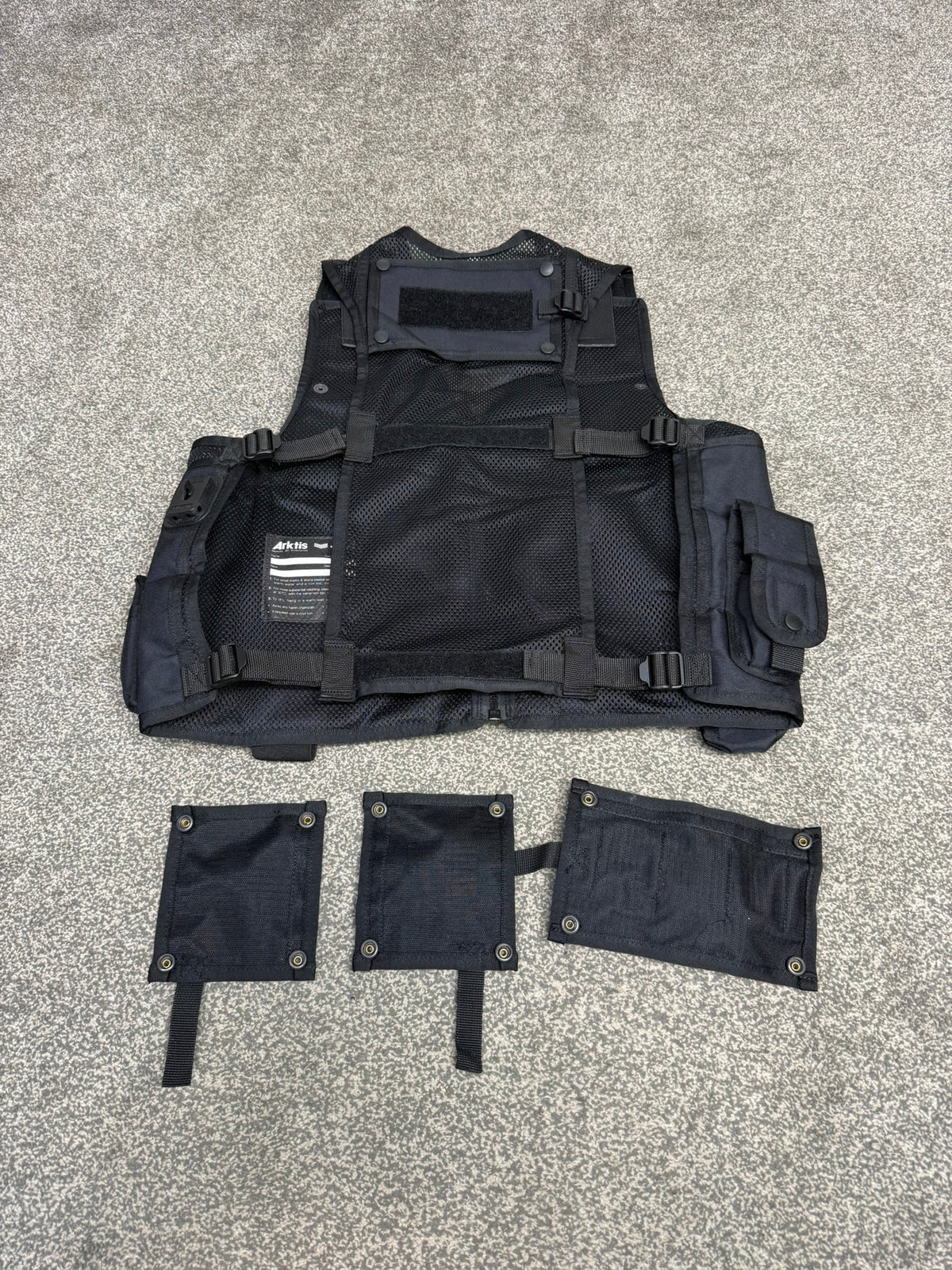 Ex Police Arktis Black Tactical Taser Vest Utility Vest SMALL - VGC Airsoft Security Patrol