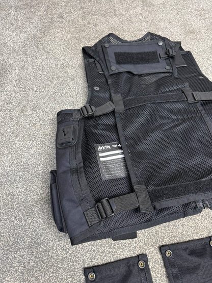 Ex Police Arktis Black Tactical Taser Vest Utility Vest SMALL - VGC Airsoft Security Patrol