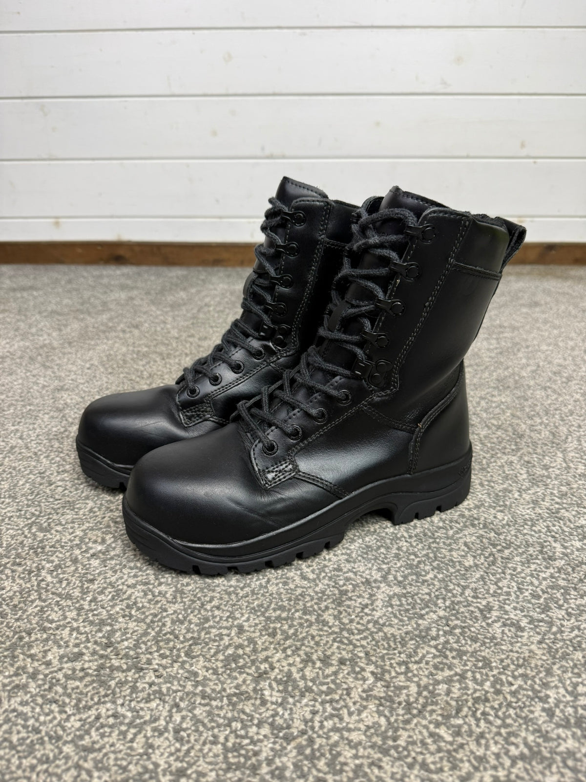 Magnum Elite Shield Black Leather Combat Patrol Boots UK 5 - VGC Security Work