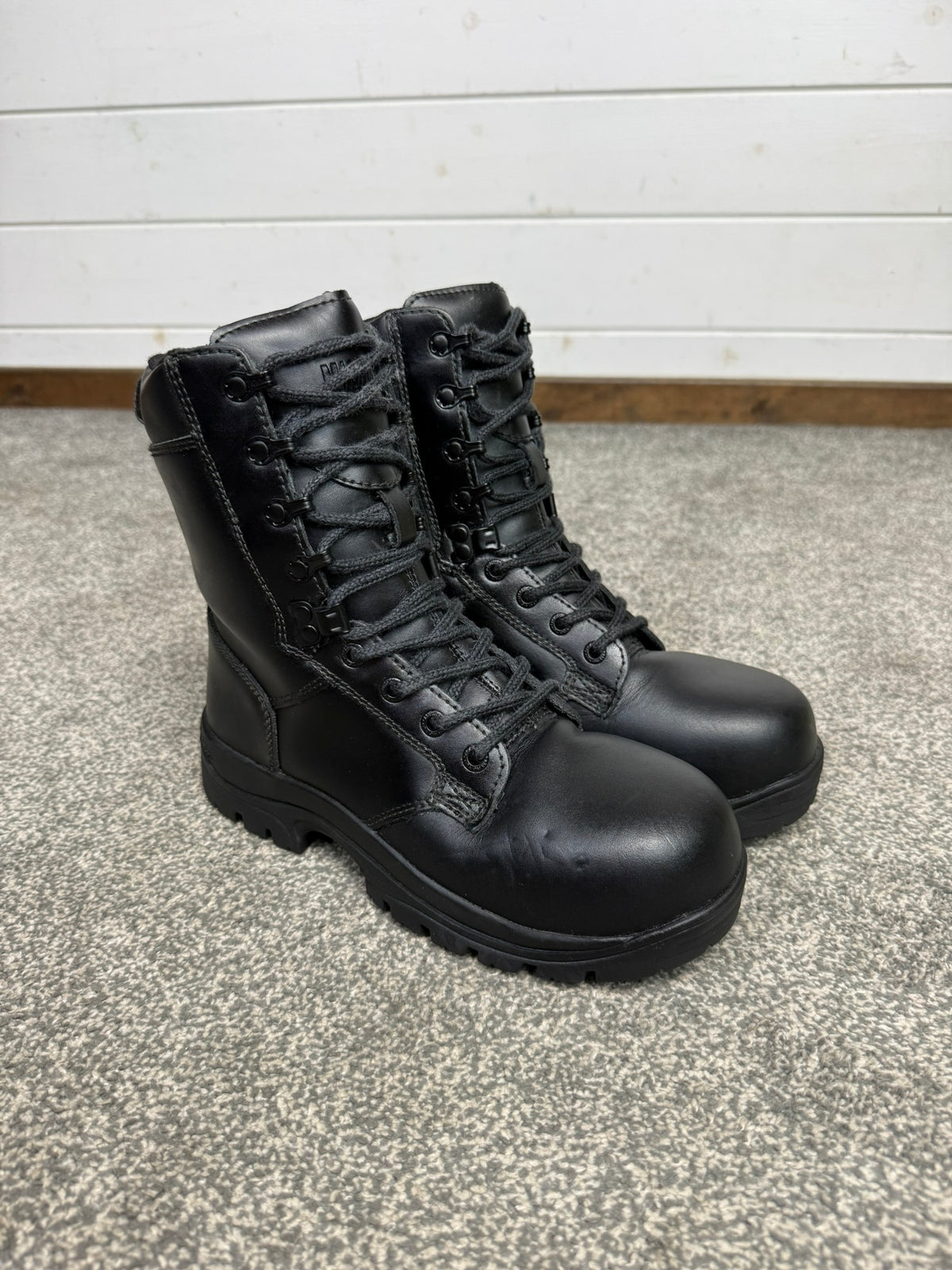 Magnum Elite Shield Black Leather Combat Patrol Boots UK 5 - VGC Security Work