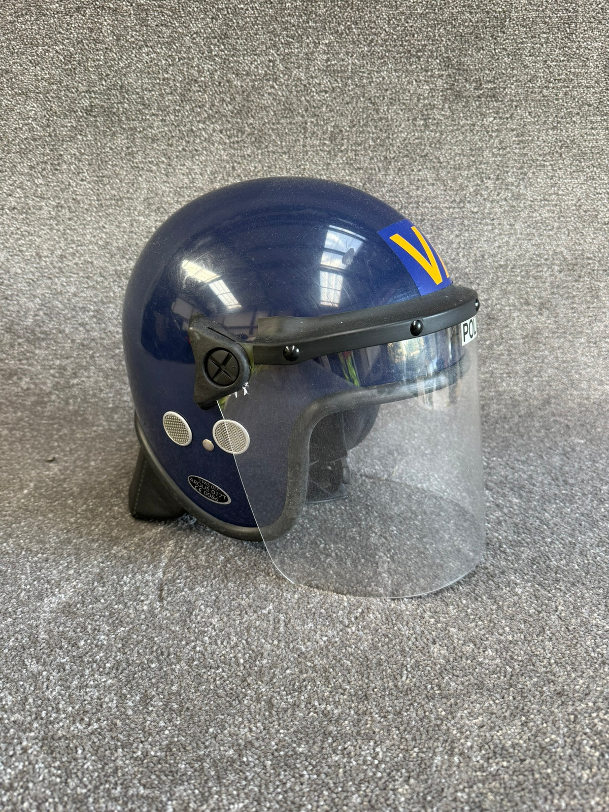 Ex Police Riot Helmet Argus 017T 54-55cm Collectable Display Airsoft Paintball