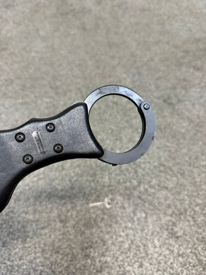 Ex Police Quik-Kuf Black Rigid Handcuffs Cuffs & Key Security Collector Display