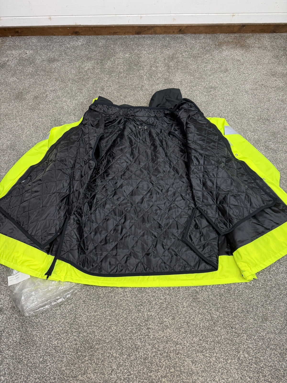 NEW Ex Police Hi Vis Waterproof Anorak Coat Jacket BADGED - X Large Collector Display Film TV Uniform