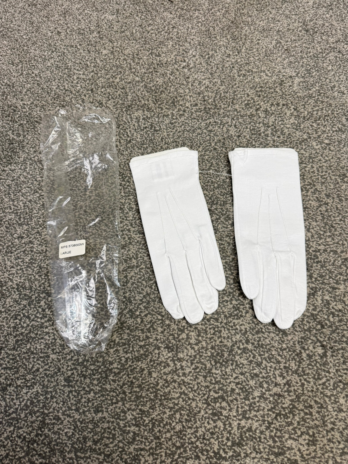 Ex Metropolitan Police White Cotton Ceremonial Parade Gloves - LARGE