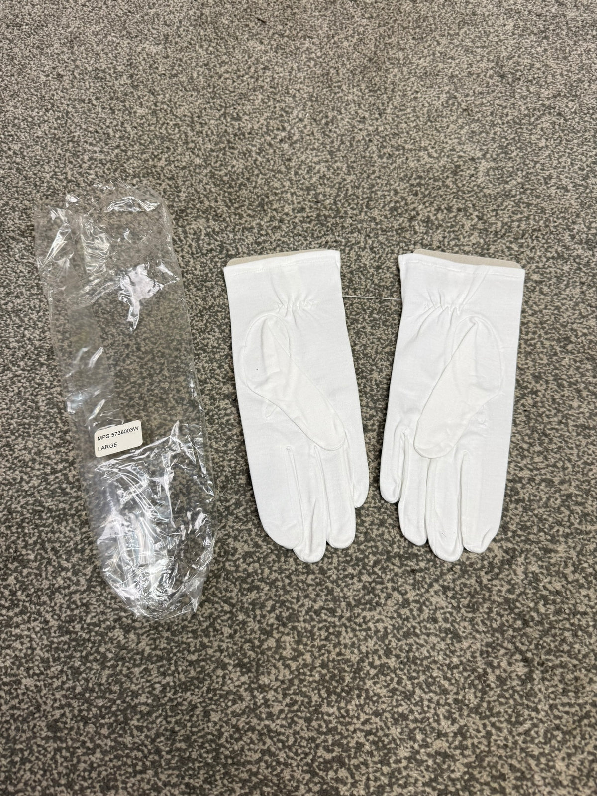 Ex Metropolitan Police White Cotton Ceremonial Parade Gloves - LARGE