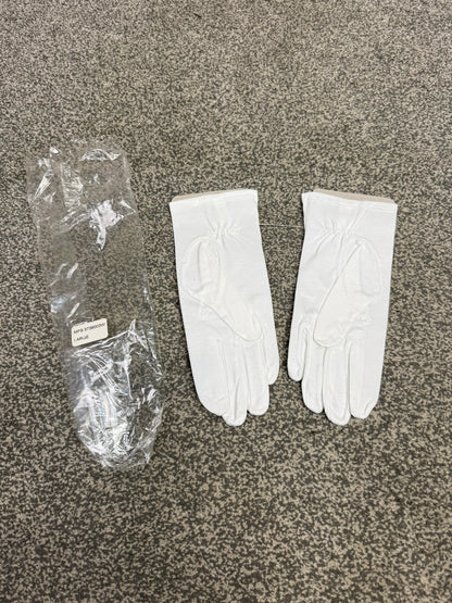 Ex Metropolitan Police White Cotton Ceremonial Parade Gloves - LARGE