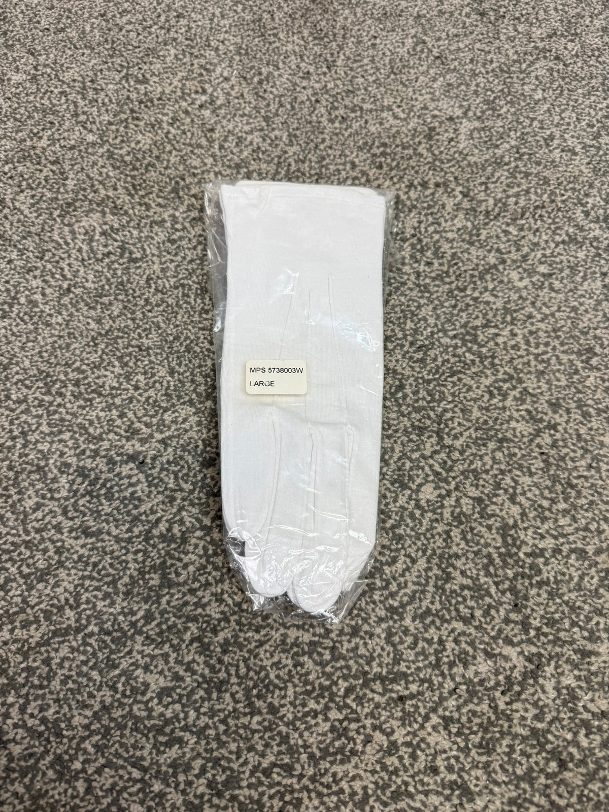 Ex Metropolitan Police White Cotton Ceremonial Parade Gloves - LARGE