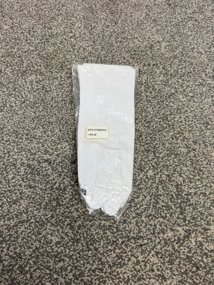 Ex Metropolitan Police White Cotton Ceremonial Parade Gloves - LARGE
