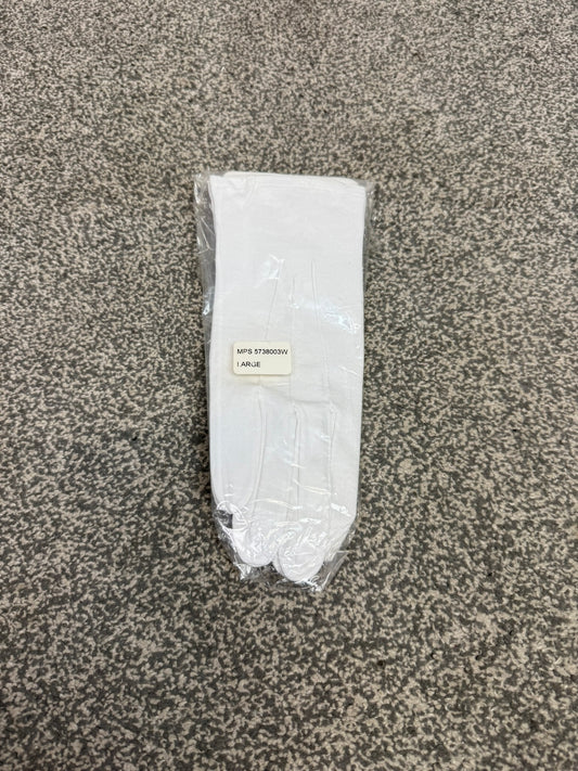 Ex Metropolitan Police White Cotton Ceremonial Parade Gloves - LARGE