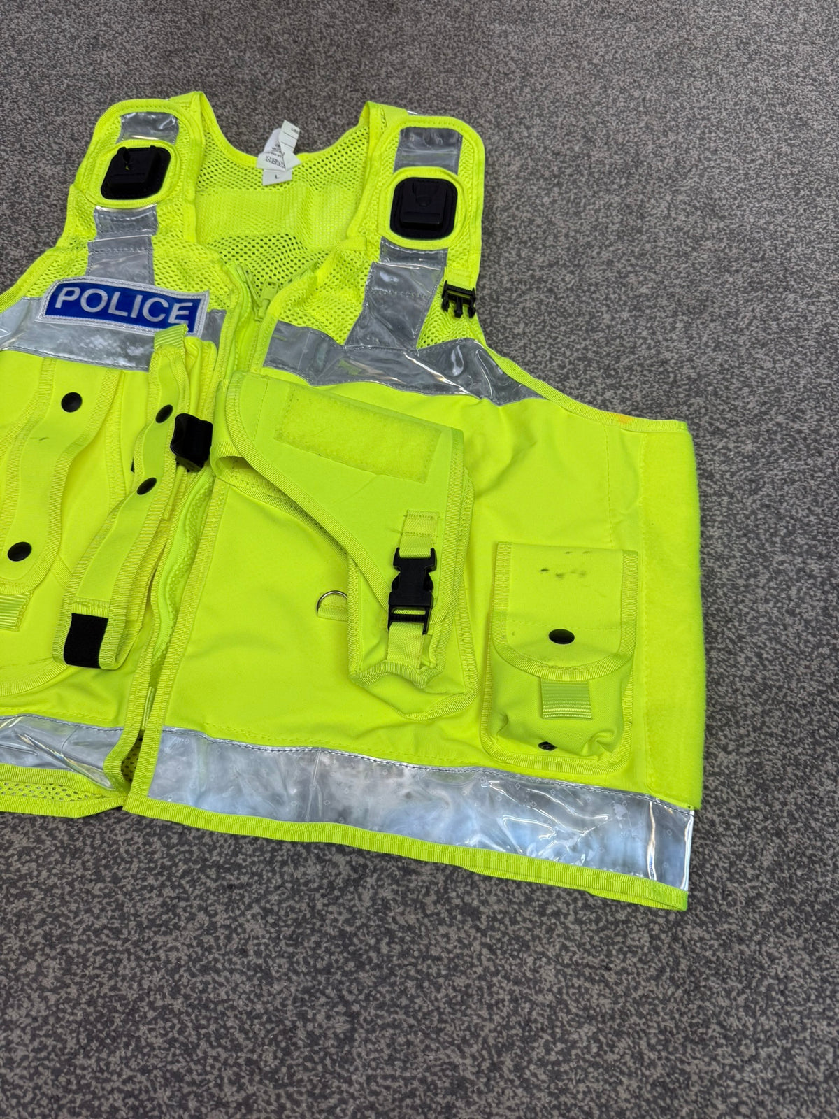 Ex Police PWL Hi-Vis Utility Taser Tactical Vest BADGED Large Film TV Collector Display