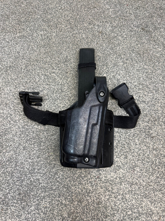 Ex Police Safariland Drop Leg Holster Glock 17 GLK LAM Light 6004-8310 Airsoft