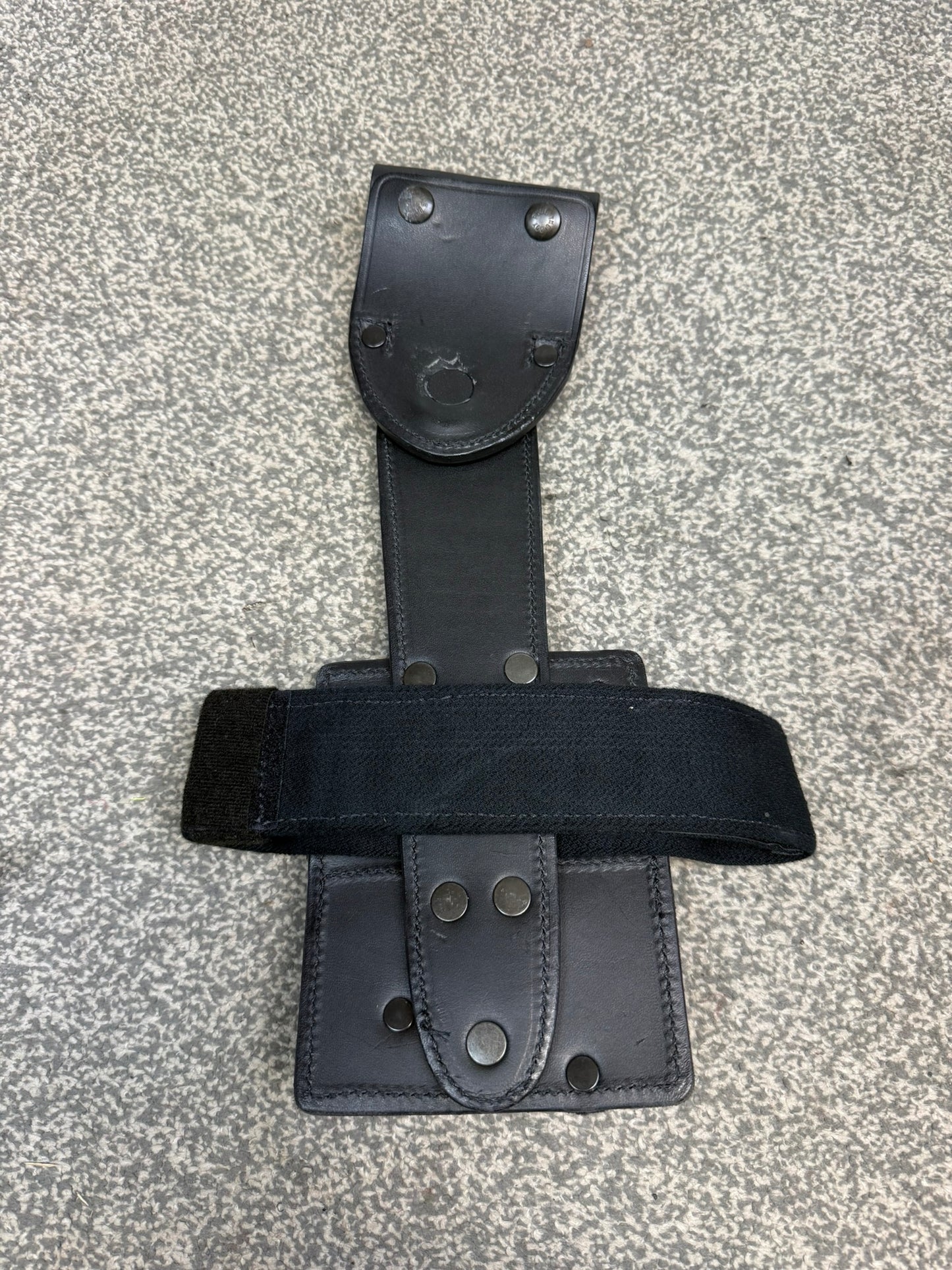 Ex Police MP5 Leather Double Mag Ammo Pouch Drop Leg Belt Attachment