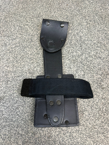 Ex Police MP5 Leather Double Mag Ammo Pouch Drop Leg Belt Attachment