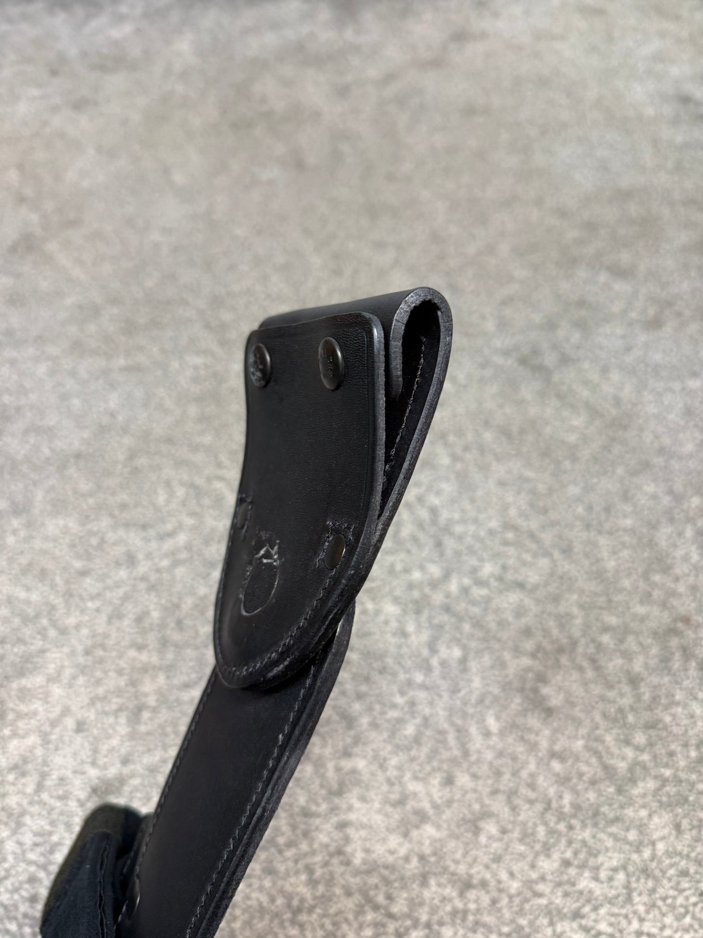 Ex Police MP5 Leather Double Mag Ammo Pouch Drop Leg Belt Attachment