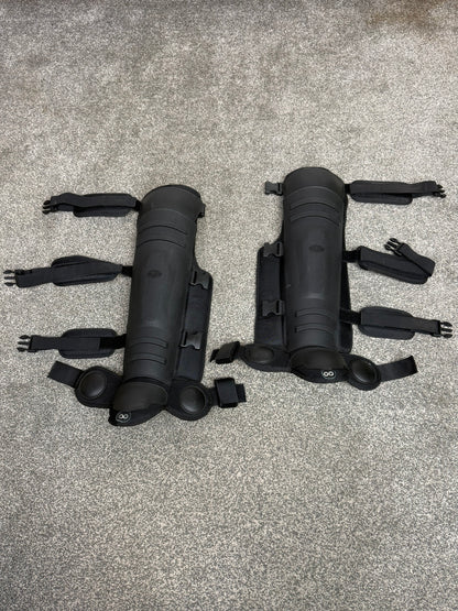 Ex Police Riot Knee Leg Foot Guards PAIR Public Order Guards Airsoft Paintball Cosplay