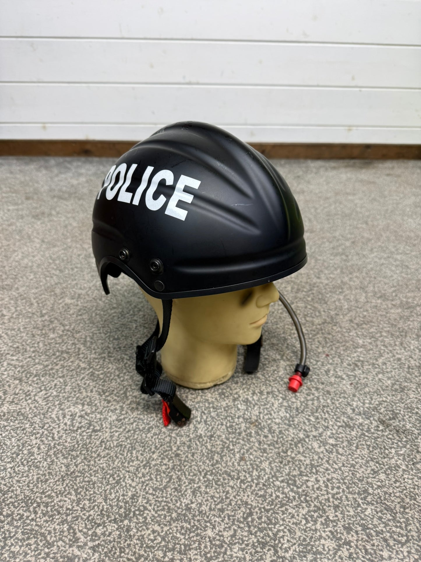 Ex Police Black Gecko Marine Safety Helmet 57-62cm Collector Display TV Film Prop