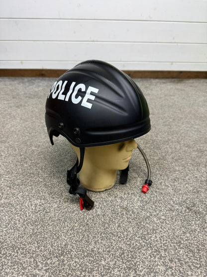 Ex Police Black Gecko Marine Safety Helmet 57-62cm Collector Display TV Film Prop