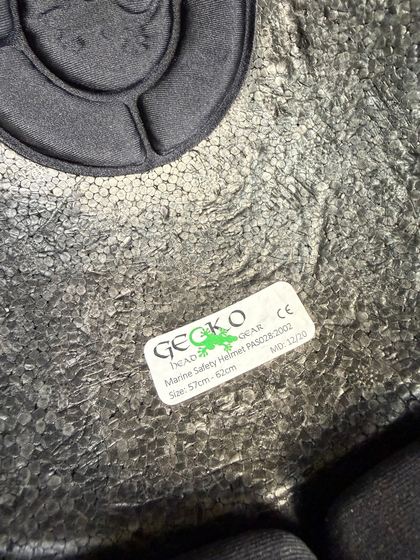 Ex Police Black Gecko Marine Safety Helmet 57-62cm Collector Display TV Film Prop