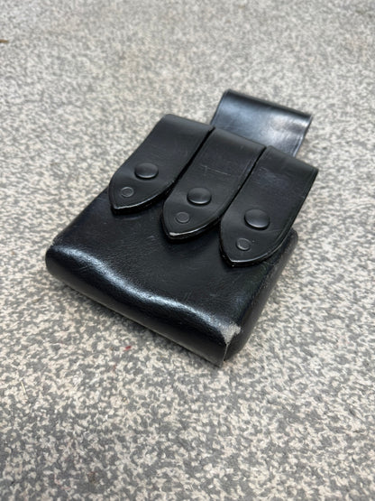 Ex Police PWL Leather Glock 17 Triple Mag Ammo Pouch Airsoft Collector Display