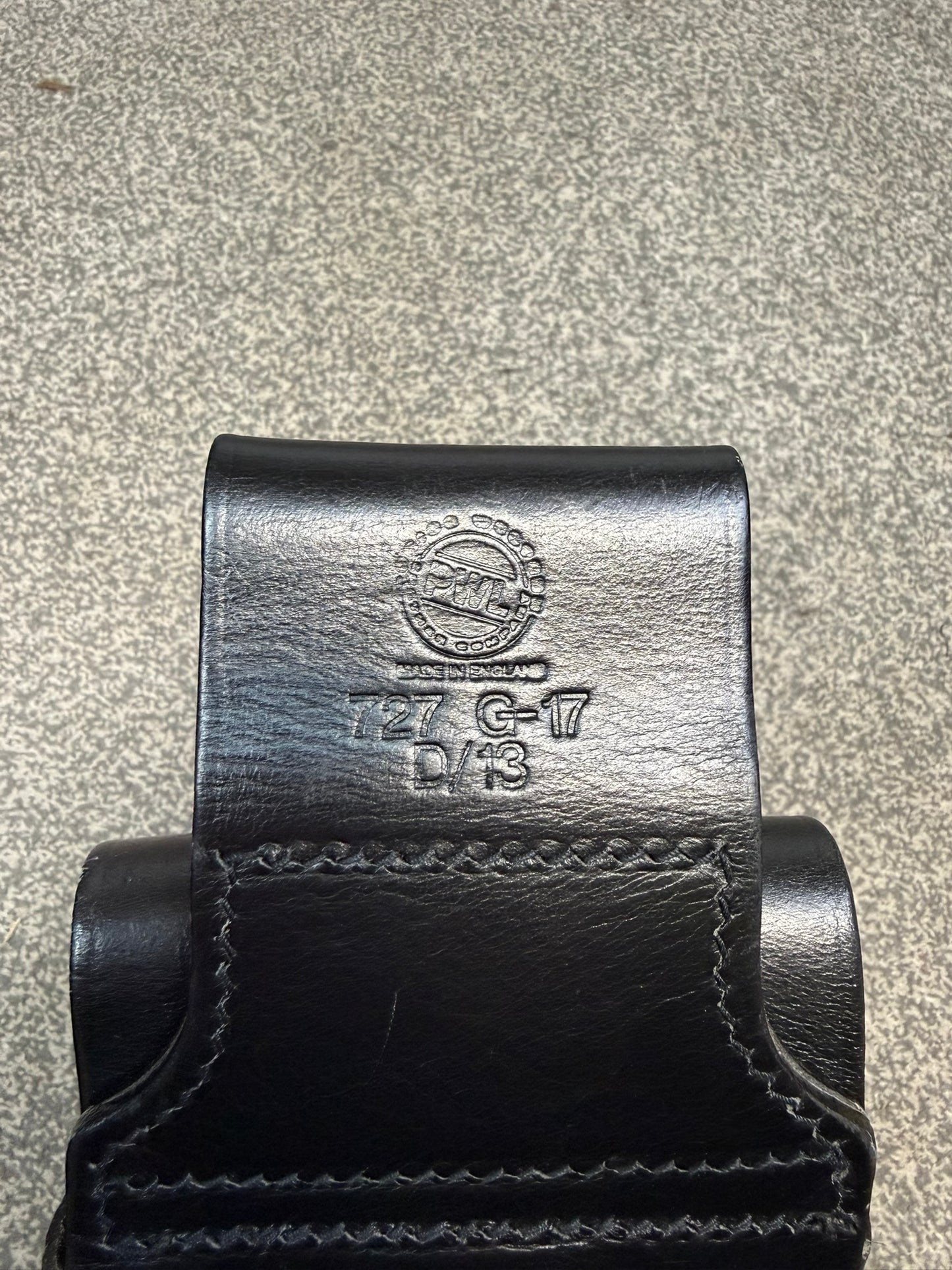 Ex Police PWL Leather Glock 17 Triple Mag Ammo Pouch Airsoft Collector Display