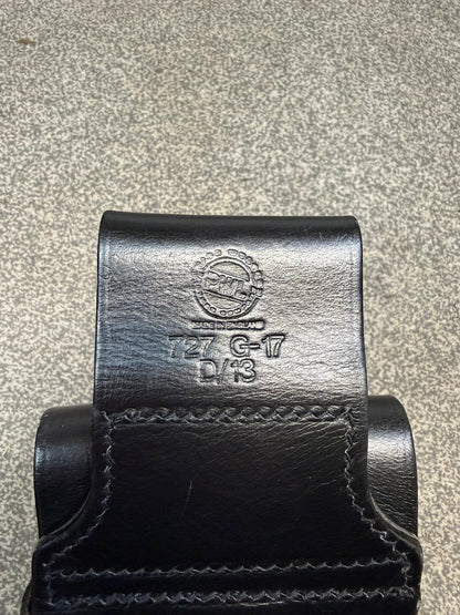 Ex Police PWL Leather Glock 17 Triple Mag Ammo Pouch Airsoft Collector Display