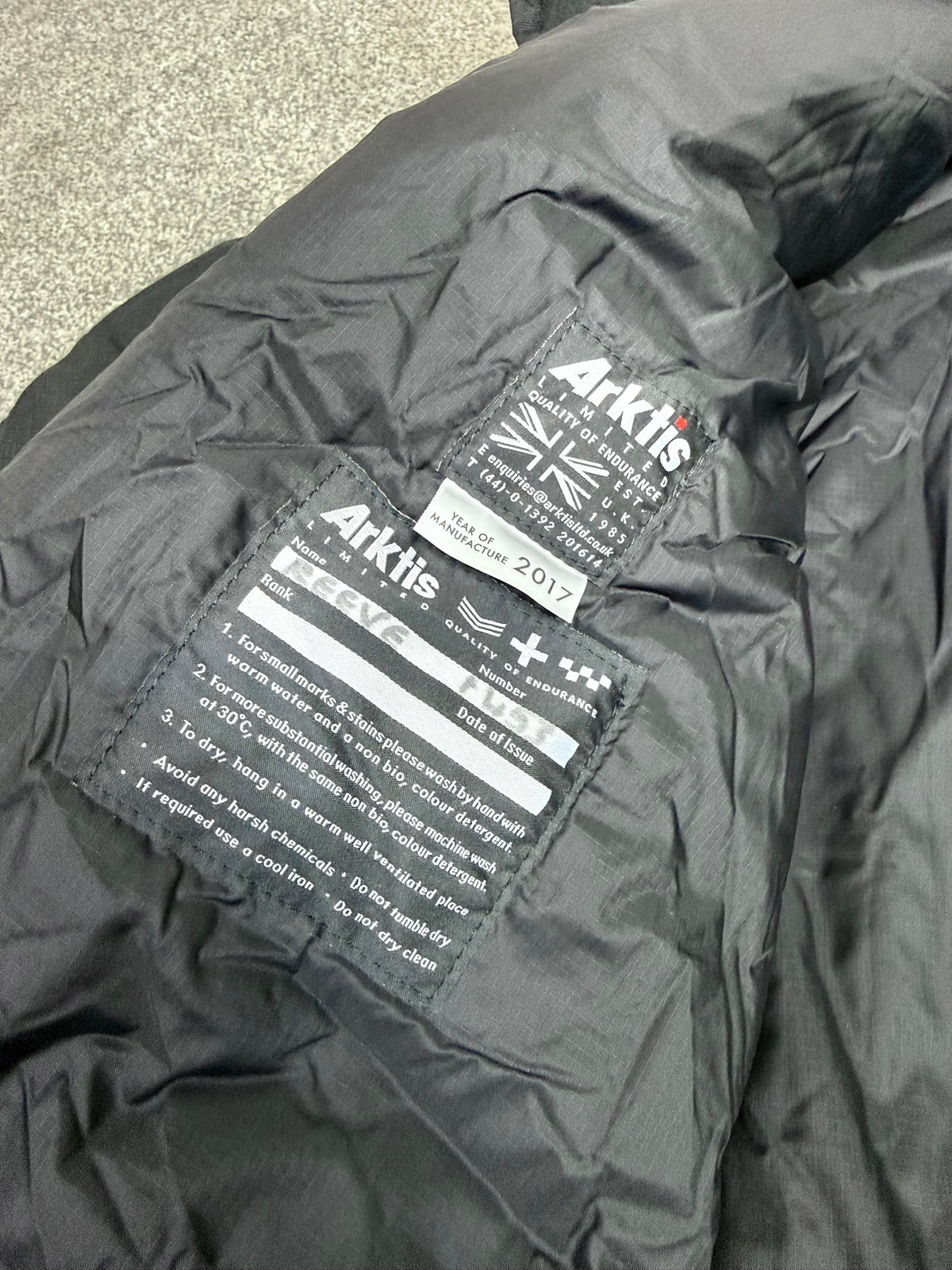 Ex Police Arktis Black Smock Jacket With Liner VGC - X LARGE Dog Handler Security
