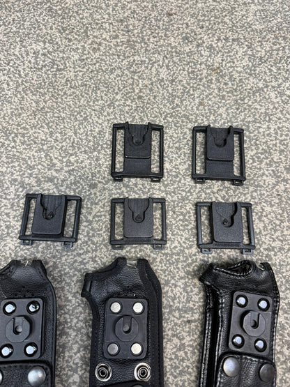 6x Ex Police Sepura Tetra Radio Leather Case Pouch Klickfast Job Lot Bundle Security Film TV Prop