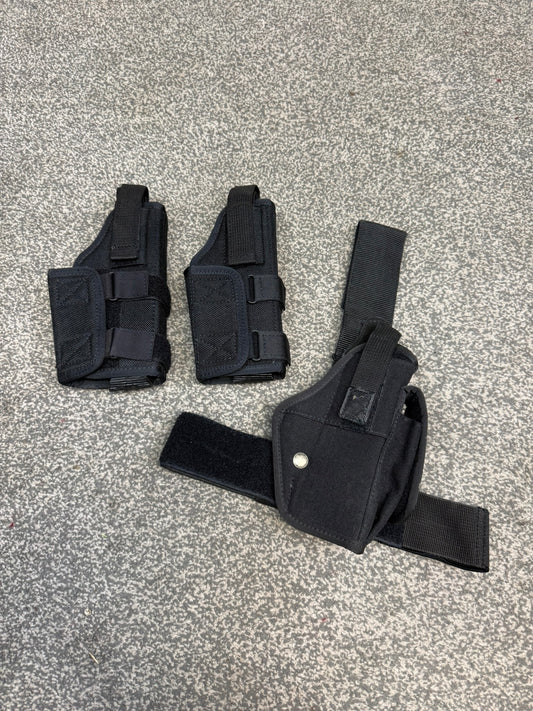 3x Ex Police GK Pro Gun Nylon Holster Job Lot Glock Sig Belt Drop Leg Airsoft