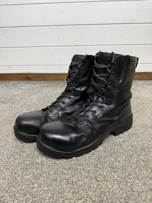 Ex Police Magnum Elite Shield Combat Boots Black Leather UK 13 Security Work