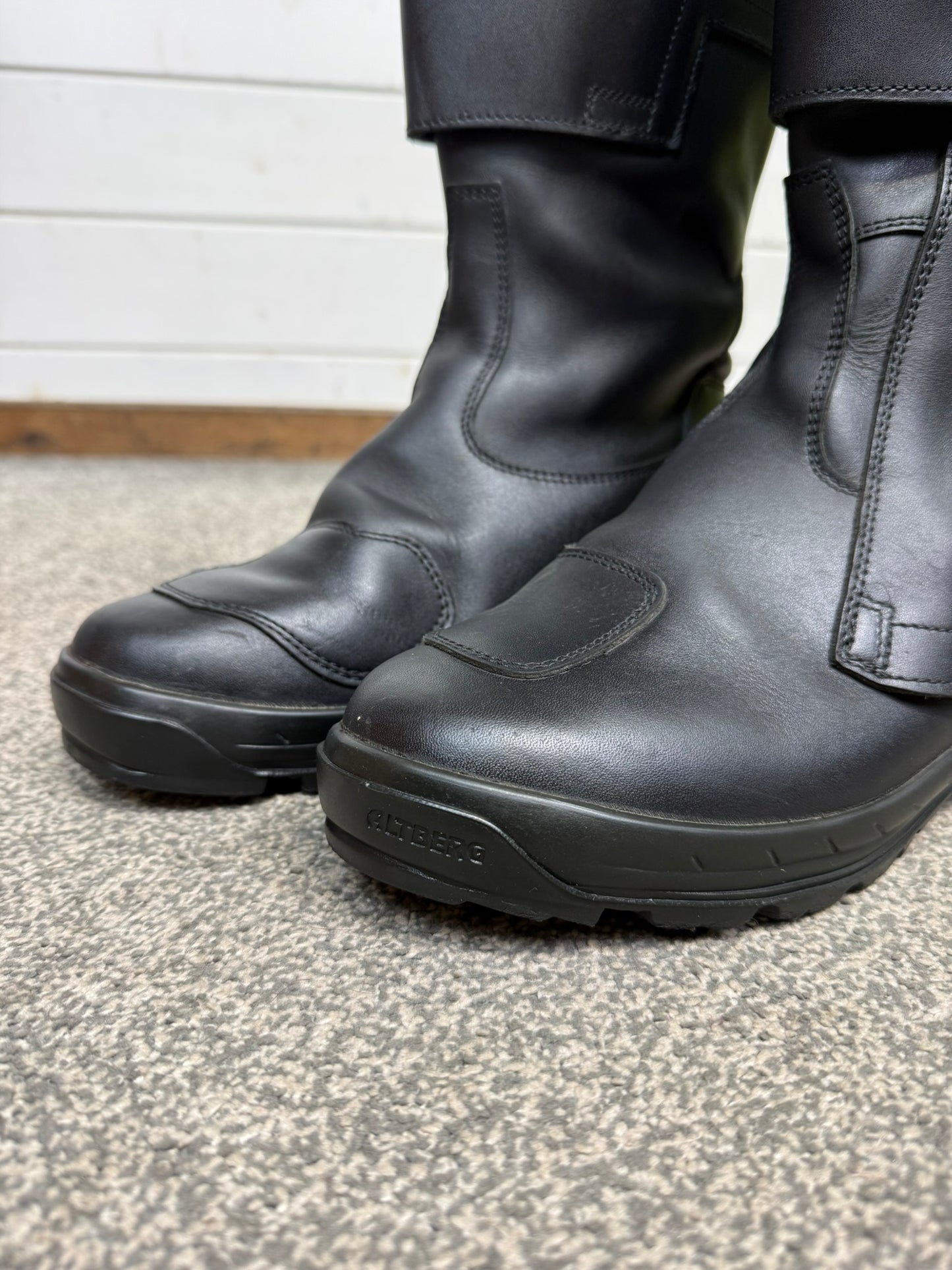 Ex Police Altberg Clubman Roadster Leather Motorcycle Boots Touring Waterproof Bike Boots UK 9