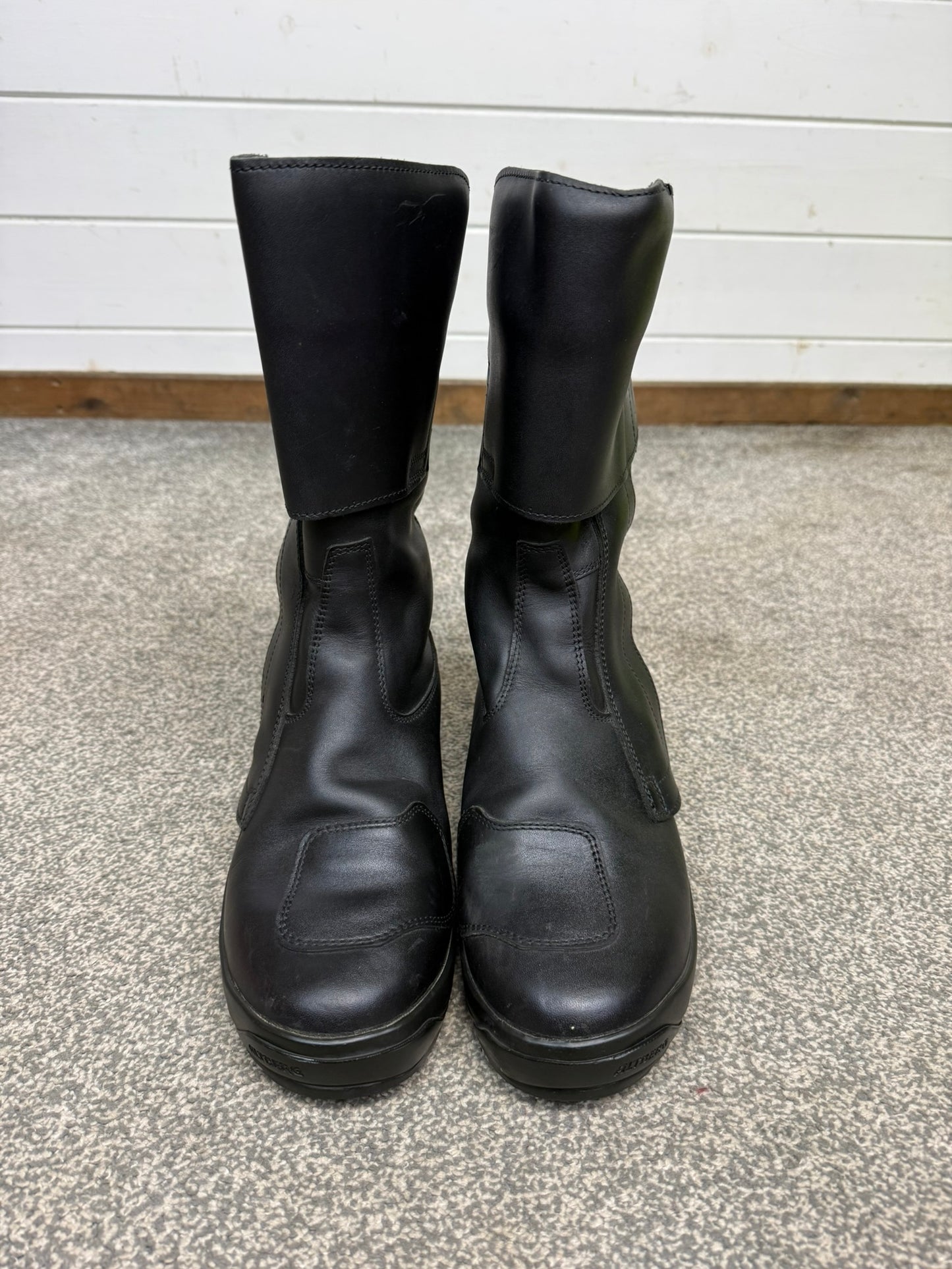 Ex Police Altberg Clubman Roadster Leather Motorcycle Boots Touring Waterproof Bike Boots UK 9