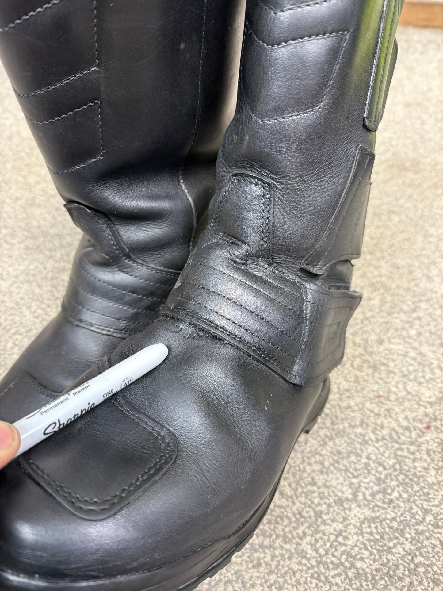 Ex Police Altberg Skywalk Leather Motorcycle Boots Touring Waterproof Bike Boots UK 8