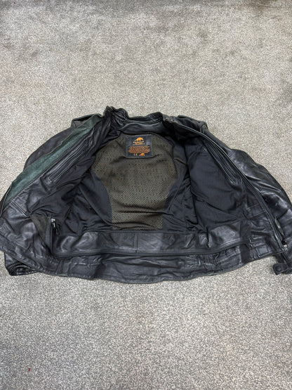 Ex Police Hideout Motorcycle Leathers 2 Piece Jacket & Trousers BADGED Collector TV Film Display