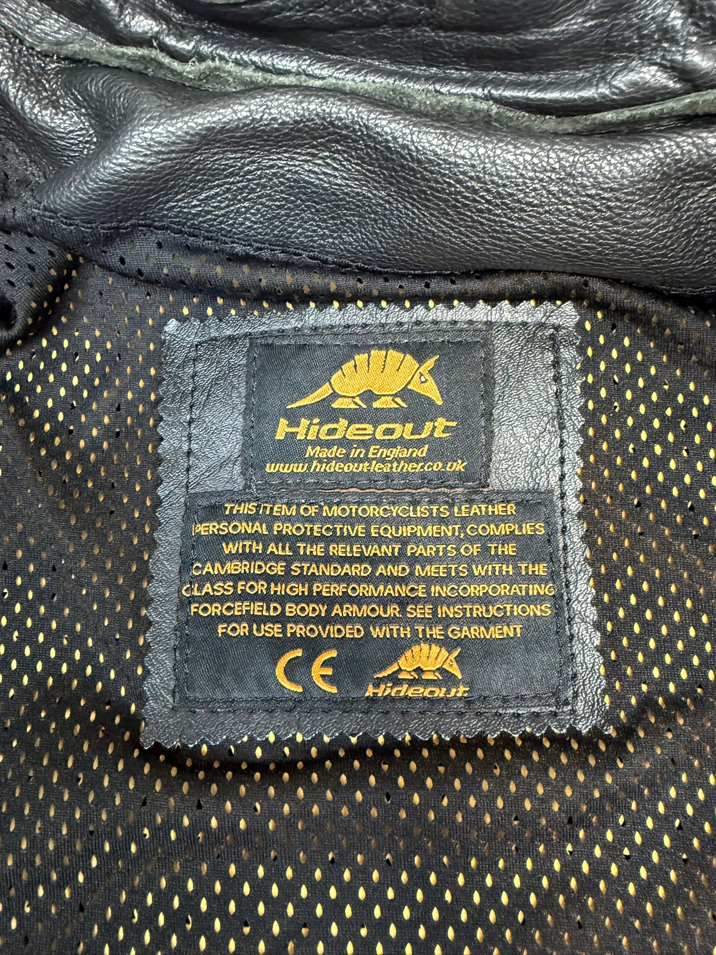 Ex Police Hideout Motorcycle Leathers 2 Piece Jacket & Trousers BADGED Collector TV Film Display