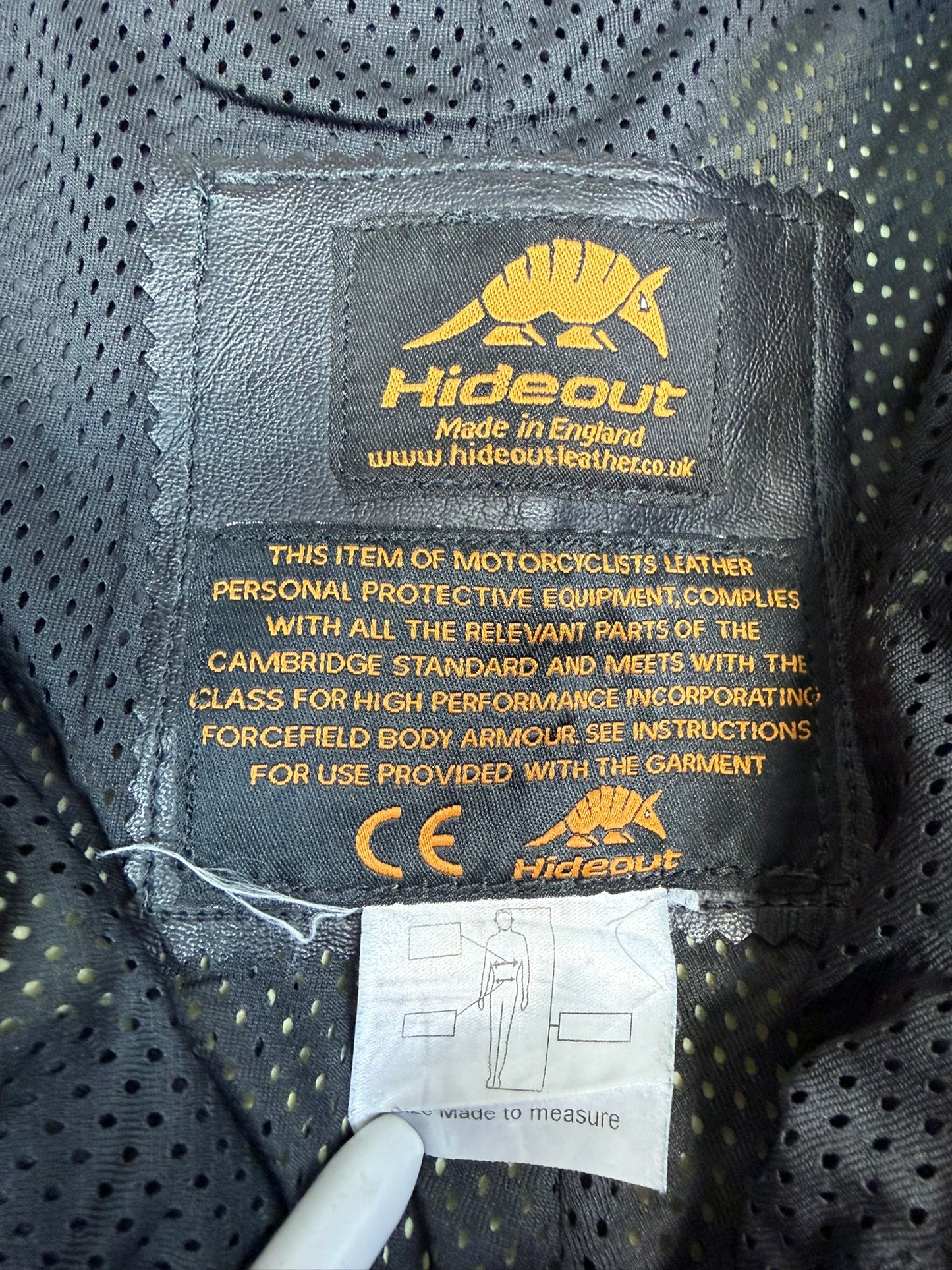 Ex Police Hideout Motorcycle Leathers 2 Piece Jacket & Trousers BADGED Collector TV Film Display