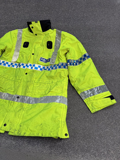 Ex Police Hi-Vis Waterproof Jacket Model 9 BADGED With Klickfast & Quilted Liner Grade B
