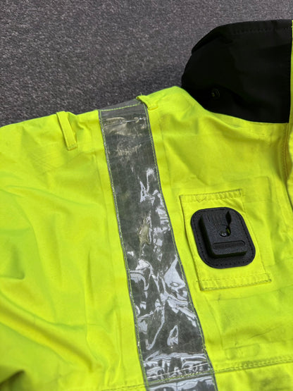 Ex Police Hi-Vis Waterproof Jacket Model 9 BADGED With Klickfast & Quilted Liner Grade B