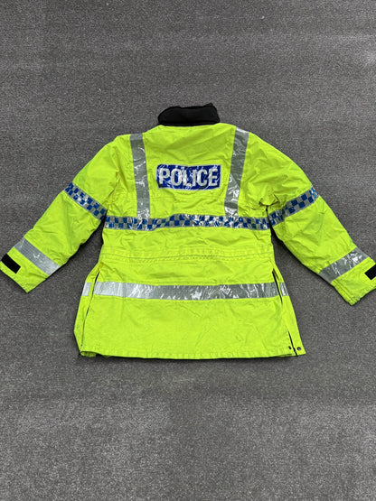 Ex Police Hi-Vis Waterproof Jacket Model 9 BADGED With Klickfast & Quilted Liner Grade B