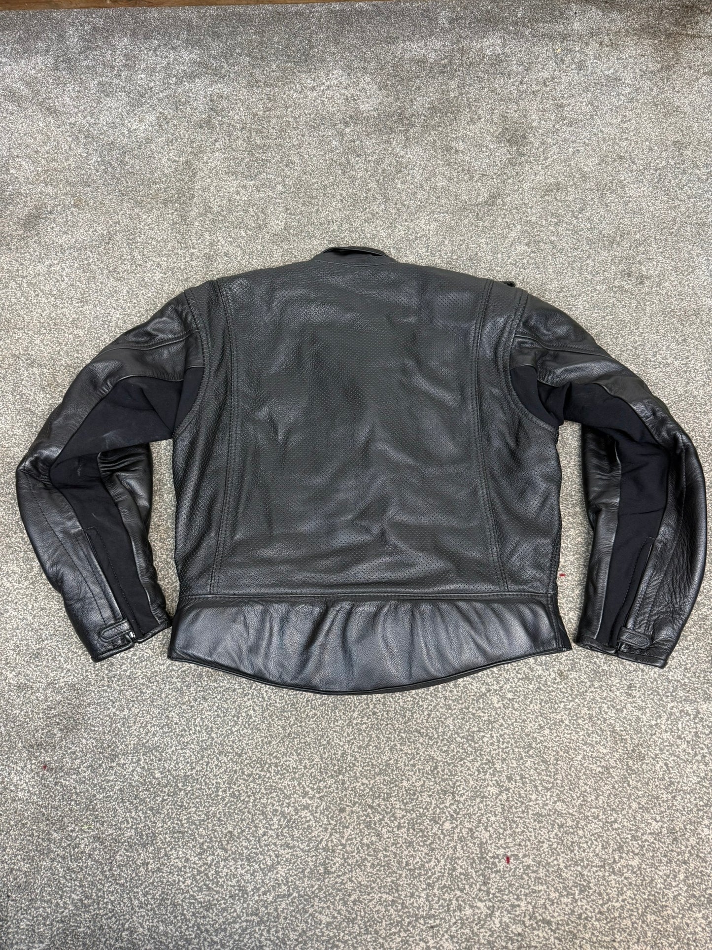 Ex Police BKS Motorbike Leathers 2 Piece Jacket & Trousers BADGED Collector TV Film Display