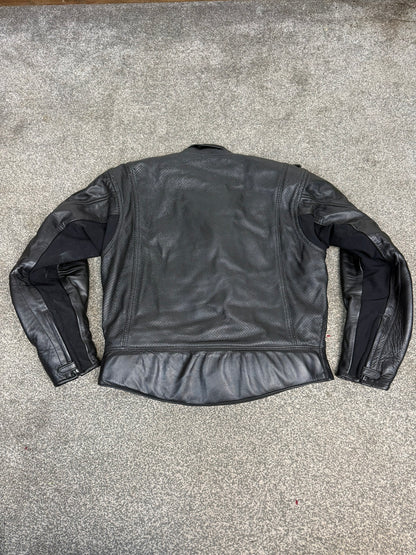 Ex Police BKS Motorbike Leathers 2 Piece Jacket & Trousers BADGED Collector TV Film Display