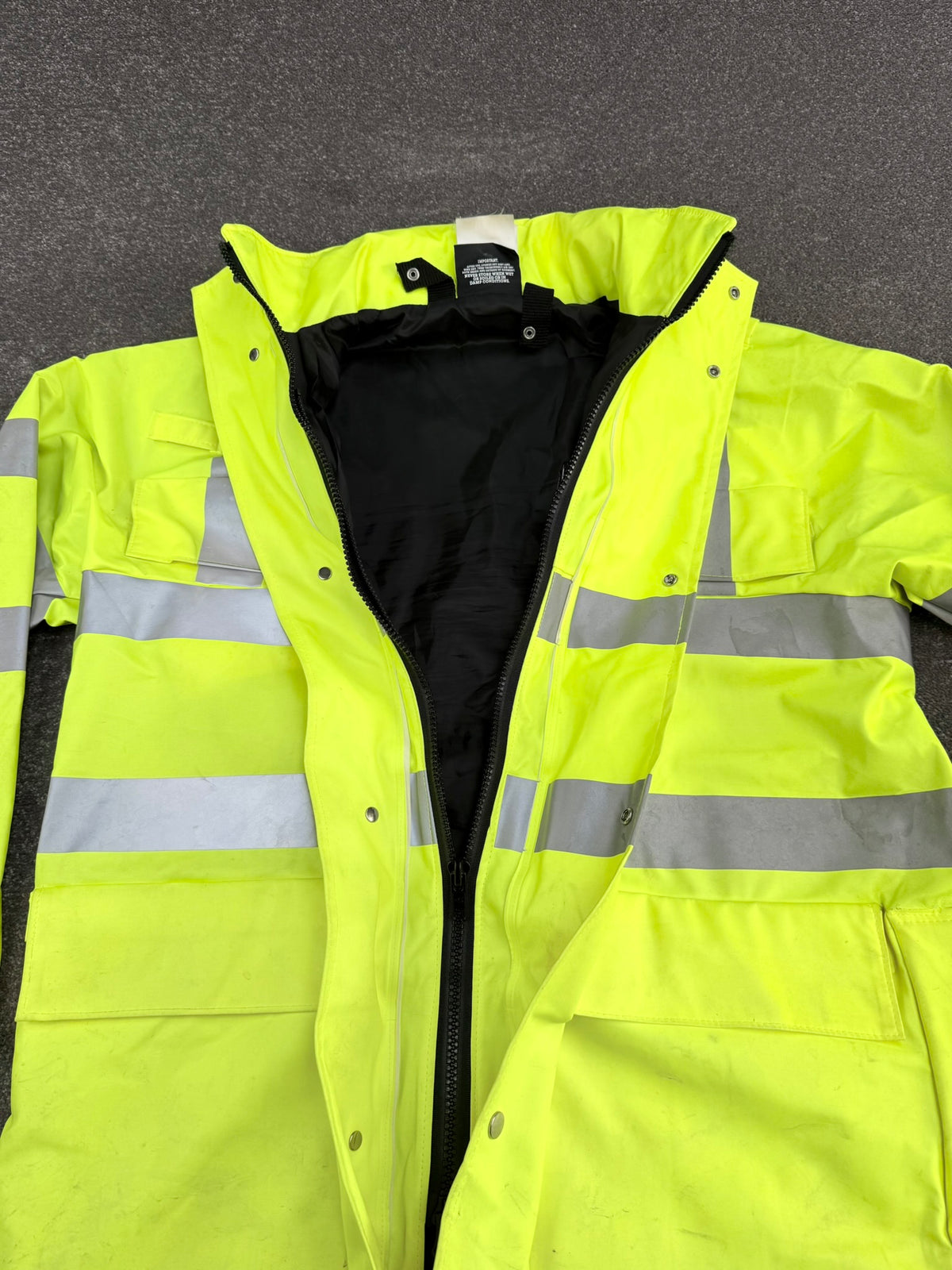 Ex Police Hi Vis Waterproof Jacket BADGED - Large Film TV Uniform Display Coat