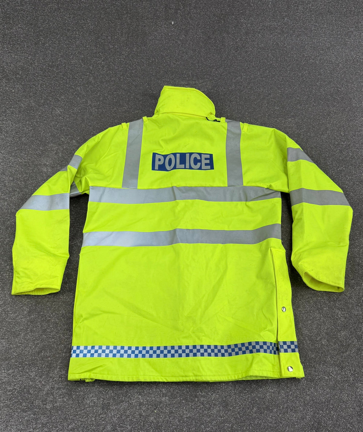 Ex Police Hi Vis Waterproof Jacket BADGED - Large Film TV Uniform Display Coat