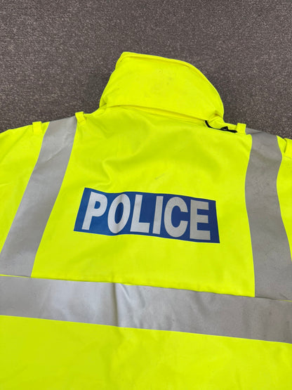 Ex Police Hi Vis Waterproof Jacket BADGED - Large Film TV Uniform Display Coat