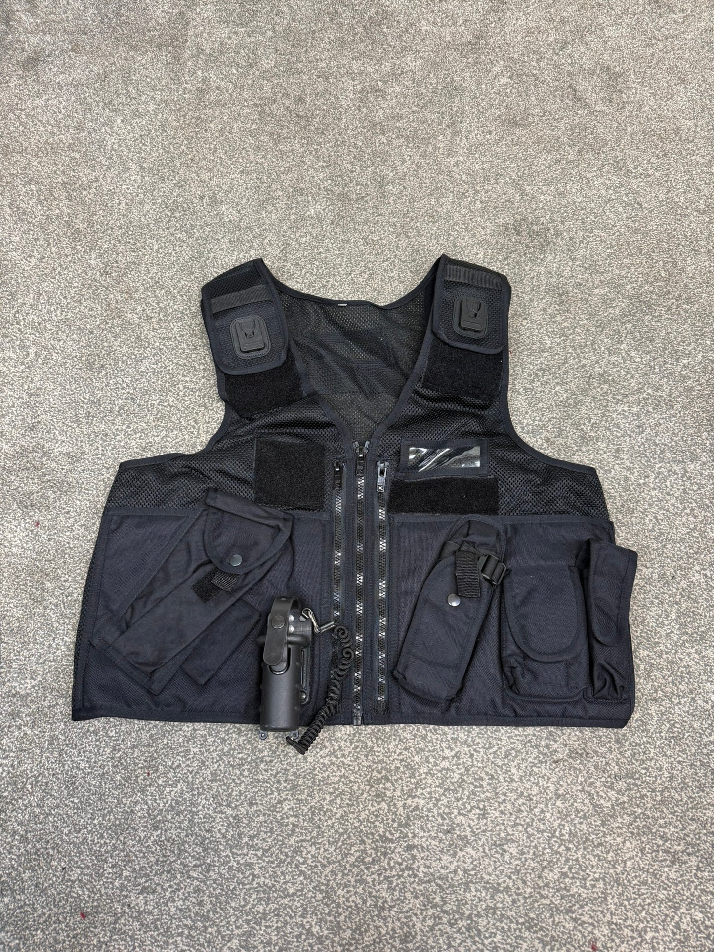 Ex Police Black Arktis Tactical Vest VGC Utility Equipment Vest Security Patrol Airsoft - X Large