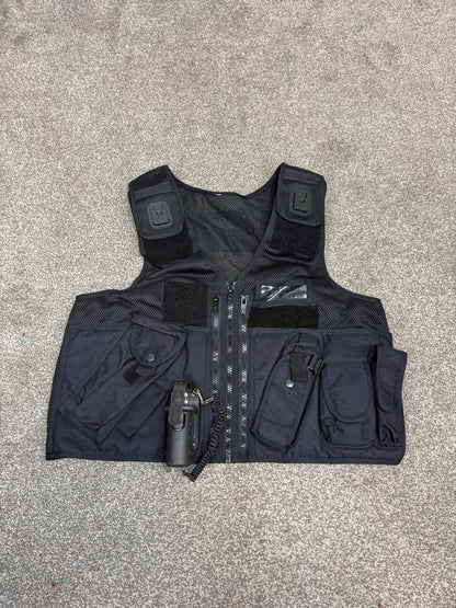 Ex Police Black Arktis Tactical Vest VGC Utility Equipment Vest Security Patrol Airsoft - X Large