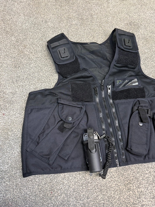 Ex Police Black Arktis Tactical Vest VGC Utility Equipment Vest Security Patrol Airsoft - X Large