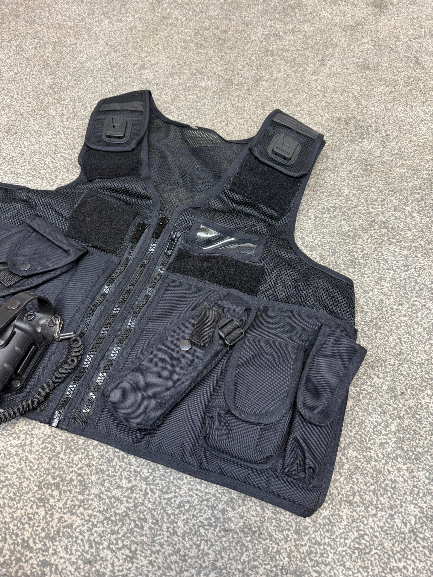 Ex Police Black Arktis Tactical Vest VGC Utility Equipment Vest Security Patrol Airsoft - X Large