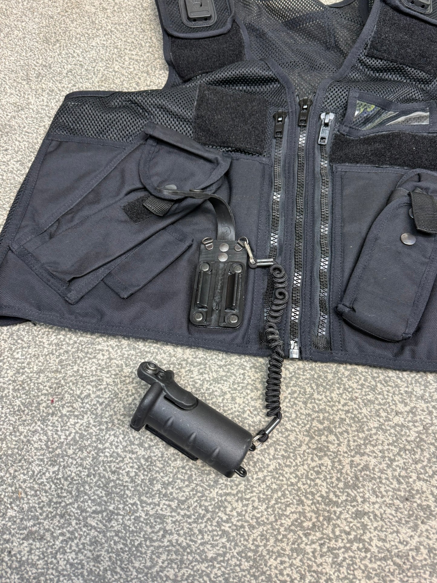 Ex Police Black Arktis Tactical Vest VGC Utility Equipment Vest Security Patrol Airsoft - X Large