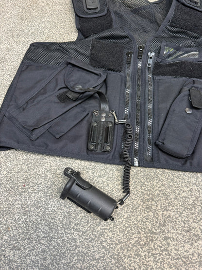 Ex Police Black Arktis Tactical Vest VGC Utility Equipment Vest Security Patrol Airsoft - X Large